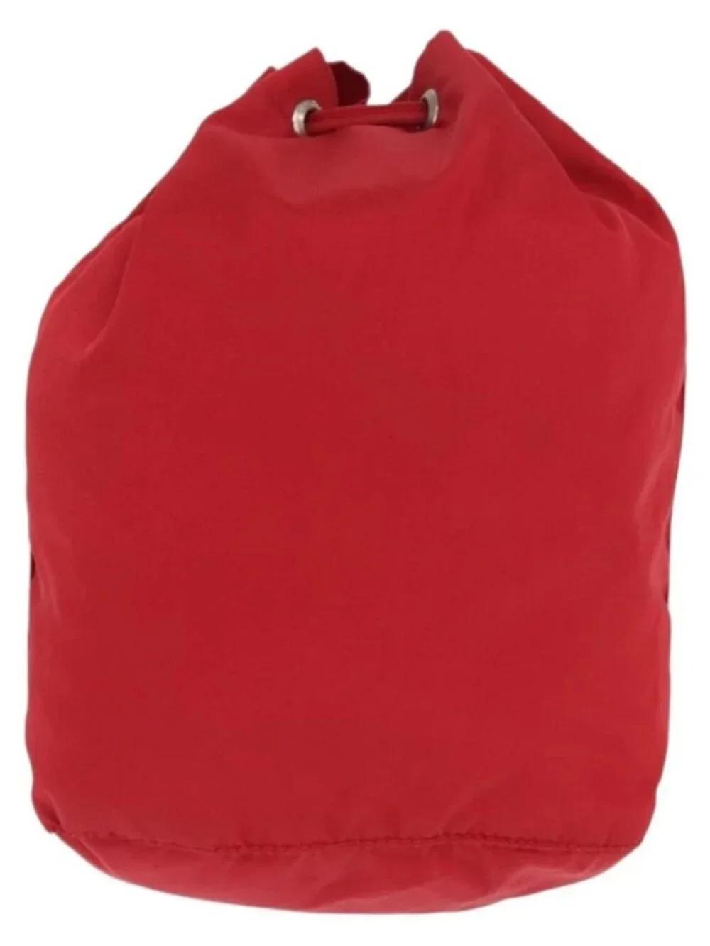 PRADA Drawstring Pouch Nylon Red Auth ka2042